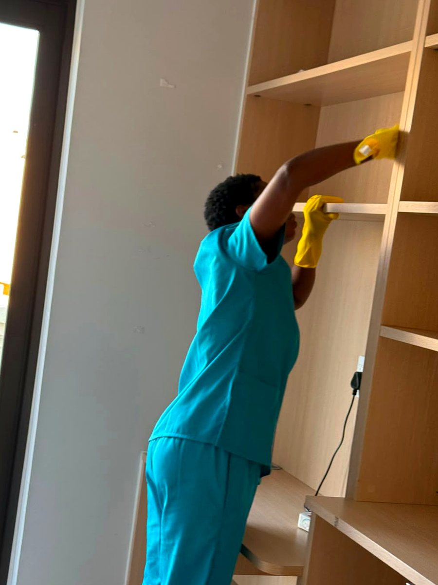 PrimeCare cleaner detailing cupboards and storage areas